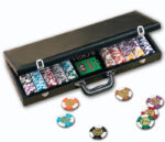 Leather Bag with 500 Clay Chips by Dal Negro