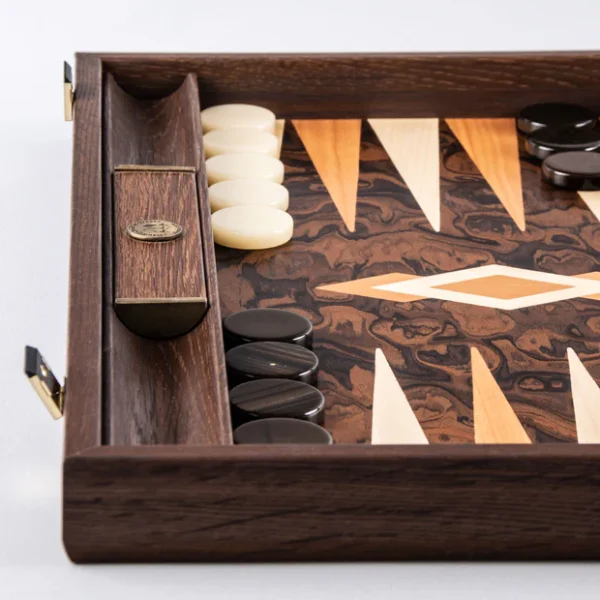 California Walnut Backgammon by Manopoulos, BUU1 - Image 3