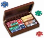 Wooden Box with 300 clay Chips by Dal Negro