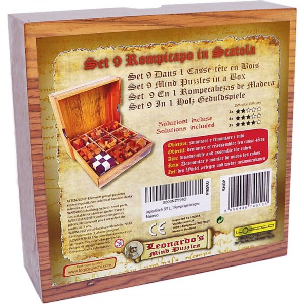9 in 1 Puzzle set in wooden Box - Image 4