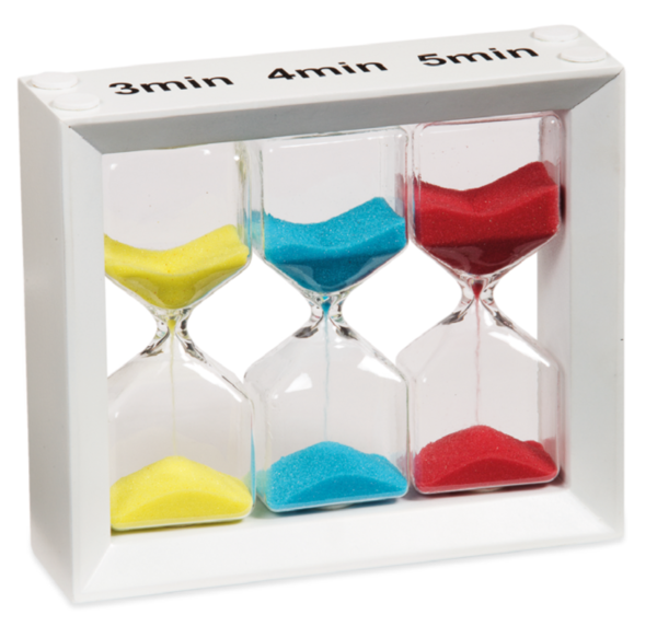 kleps6 Hour Glass set, framed, 3-4-5 mins - Image 1