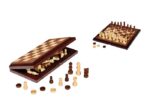 Walnut Folding Chessboard Checkers 30 cm  003339