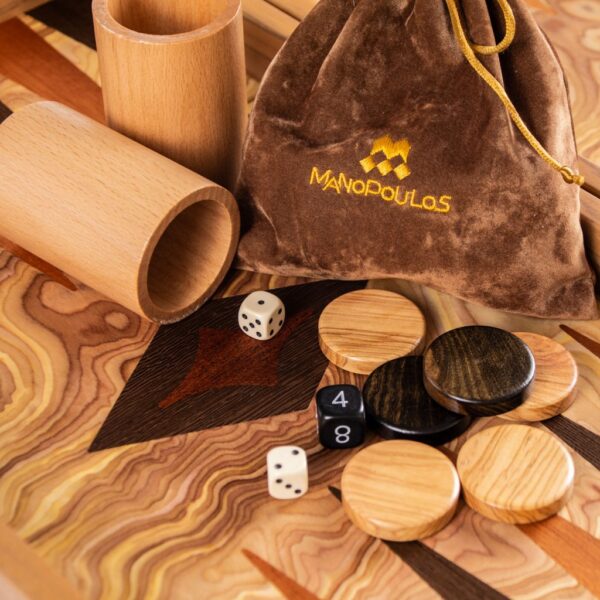 Traditional Backgammon, Olive Burn - Image 5