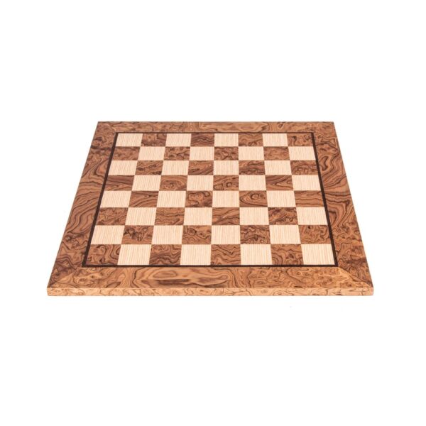 Walnut Burl & Oak Inlaid Handcrafted Chessboard 40 X 40cm - Image 3