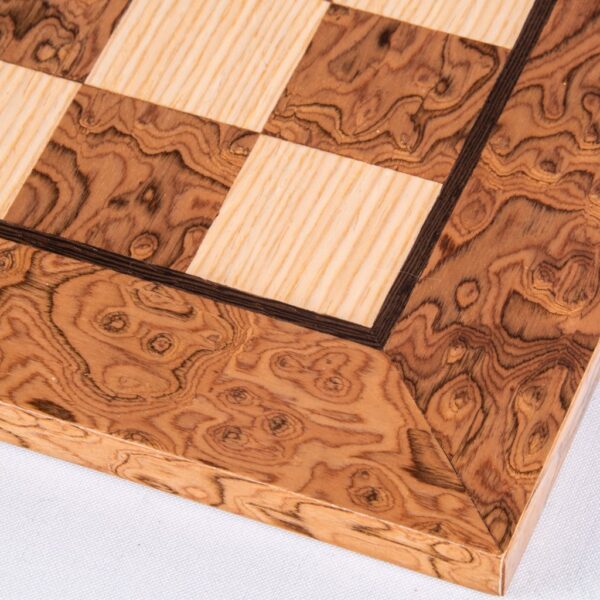 Walnut Burl & Oak Inlaid Handcrafted Chessboard 40 X 40cm - Image 2