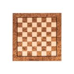 Walnut Burl & Oak Inlaid Handcrafted Chessboard 40 X 40cm