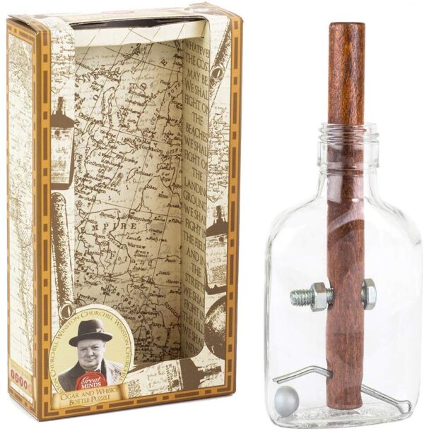 Churchill's Cigar and Whisky Bottle - Image 2