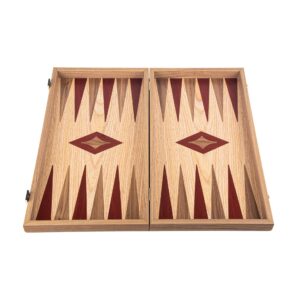 Handmade Oak & American walnut backgammon, TKD1RED 7100