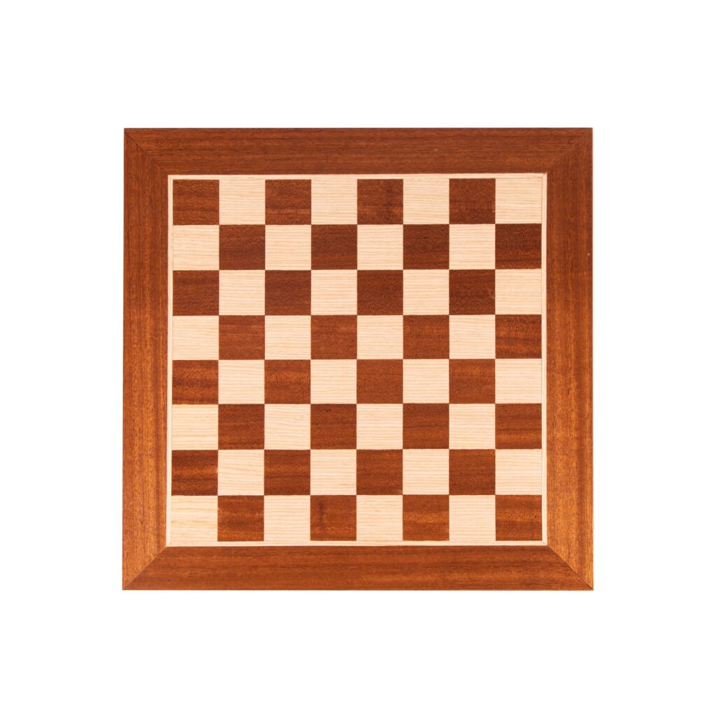 Mahogany wood & oak chessboard WB34M ⋆ The Mind Games ⋆ Buy it now from our store