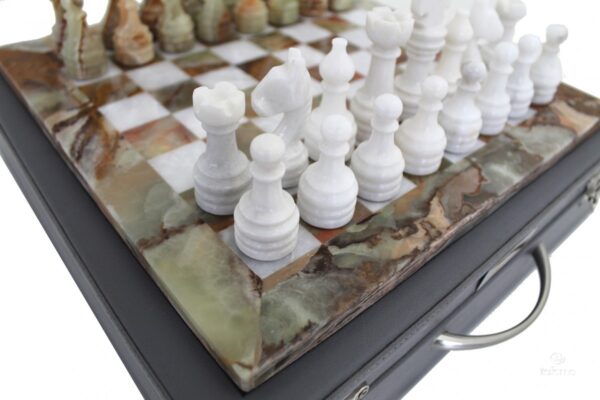 1004 4 ONIX AND MARBLE CHESS SET  1004 - Image 4