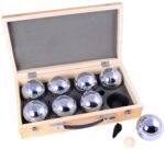 Boules/ Pétanque set 8 balls in a wooden case  251206