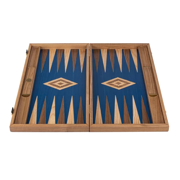 Walnut Backgammon with blue Oak (BKO1) 7107 - Image 4