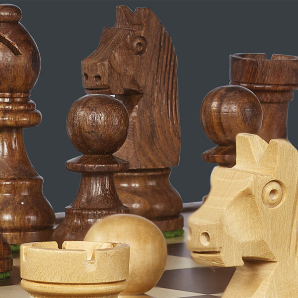 804548 1 Chess set made of Walnut wood by Dal Negro Italy 804548 - Image 3