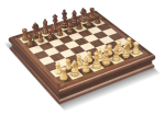 Chess set made of Walnut wood by Dal Negro Italy 804548