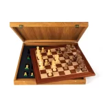 MAHOGANY Chess set 40x40cm with Staunton Chessmen 7,7cm King SW42B40M
