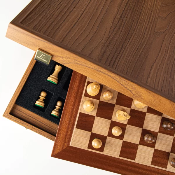 SW43B40M_10 MAHOGANY Chess set 50x50cm with Staunton Chessmen 8,5cm King SW43B50M - Image 5