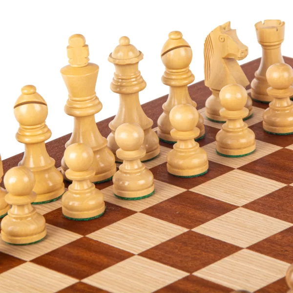 SW43B40M_4 MAHOGANY Chess set 50x50cm with Staunton Chessmen 8,5cm King SW43B50M - Image 3