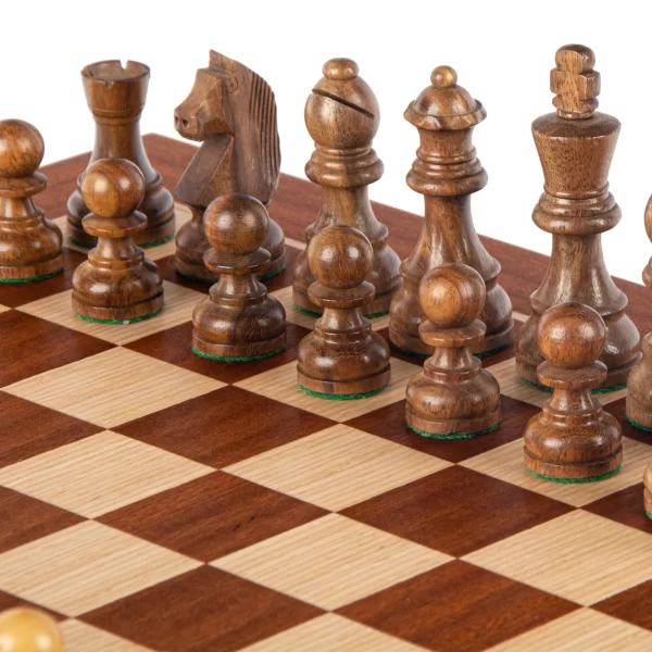 SW43B40M_5 MAHOGANY Chess set 50x50cm with Staunton Chessmen 8,5cm King SW43B50M - Image 4