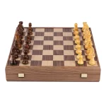 WALNUT Chess set 43x43cm with Staunton Chessmen 8.5cm King SKW43B50K