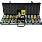 Poker Chip Set Monte Carlo 500 - Premium in Silver color Case