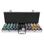 Poker Chip Set - Ultimate 500 in Silver color case