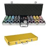 Poker Chip Set - Ultimate 500 in Gold color case