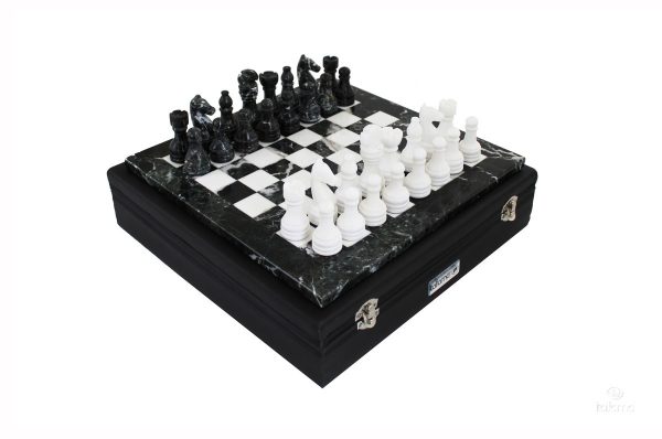 1007 2 Black and white marble chess set 1007 - Image 2