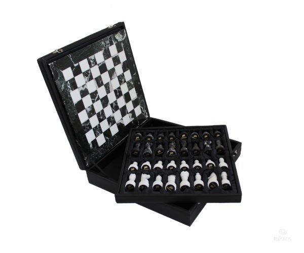 1007 4 Black and white marble chess set 1007 - Image 4