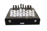GREY AND WHITE MARBLE CHESS SET LARGE 1020