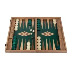 Walnut Backgammon with Green Oak BKY1