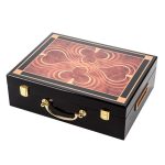 Monte Carlo tournament 500 chips in a wooden gloss case