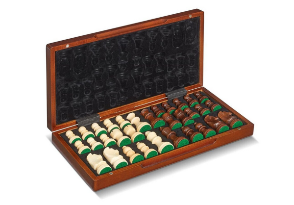 003489 1 Folding Walnut Chess Board 003489 - Image 2