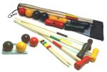 Croquet game 4 players 80 cm wood in net 284080