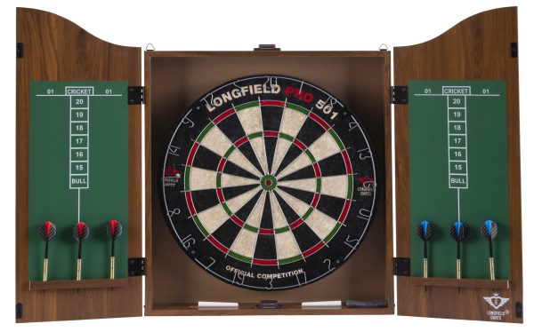 300616 Cabinet with dartboard and 2 set of darts - 300616 - Image 1