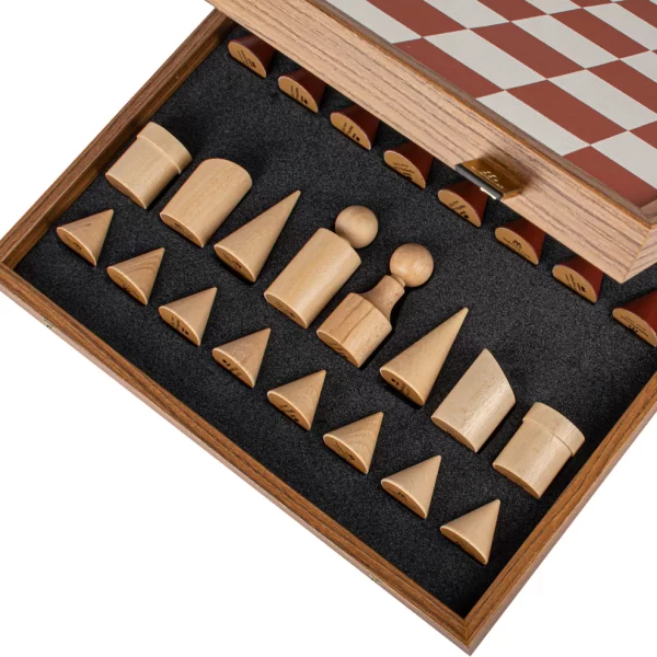 Bauhaus Style Terracotta & White Chess Set - 40x40cm with 8.5cm King Chessmen SD50TER - Image 3