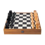 Bauhaus Style Black & White Chess Set - 40x40cm with 8.5cm King Chessmen SD50BLA