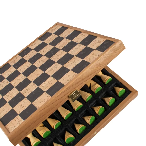 Black Natural Cork Chessboard Inlaid on Wooden Box  SF40BLA - Image 3