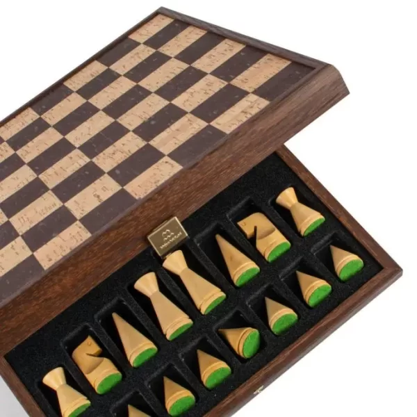 sf40bro 1 Chess Natural Cork Chessboard With Natural And Brown Chessmen SF40BRO - Image 3