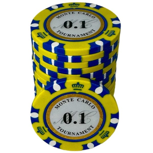 monte carlo 0.1 Poker Chip Set Monte Carlo 750 - Premium in PRO black case - Image 19