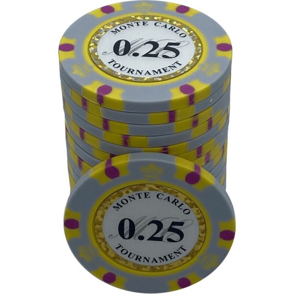 monte carlo 0.25 Poker Chip Set Monte Carlo 750 - Premium in PRO black case - Image 20