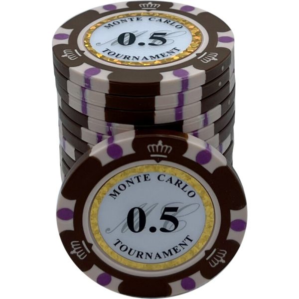 monte carlo 0.5 Poker Chip Set Monte Carlo 750 - Premium in PRO black case - Image 21