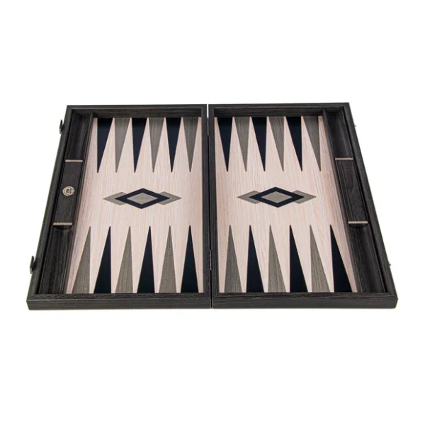 Premium Handcrafted Grid Wood Illusion Backgammon Set B3D1GRI - Image 3