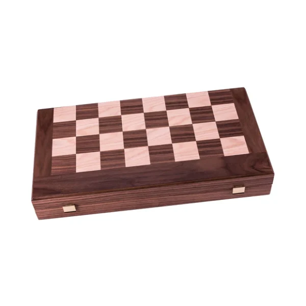 Handcrafted Walnut 3-in-1 Chess, Backgammon, and Checkers Set  TS1K - Image 3