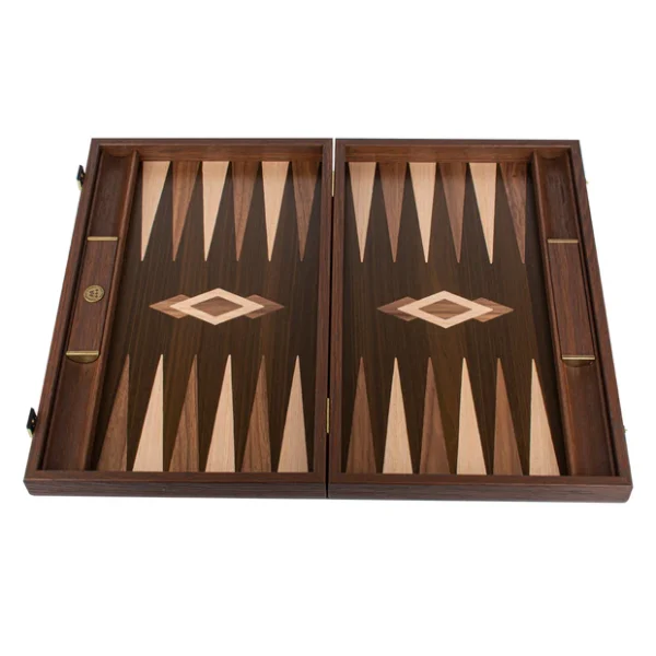 Premium Handcrafted Ziricote Bookmatch Backgammon Set - Thermo Oak, Walnut & Oak Points  BZZ1 - Image 3