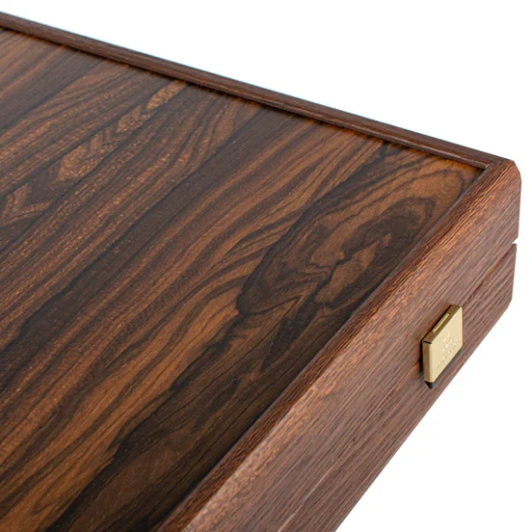 Premium Handcrafted Ziricote Bookmatch Backgammon Set - Thermo Oak, Walnut & Oak Points  BZZ1 - Image 4