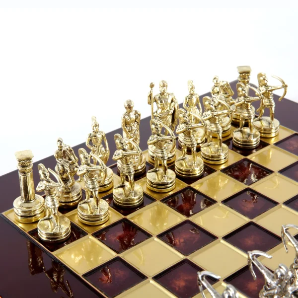 Handcrafted ARCHERS CHESS SET small S15RED - Image 5