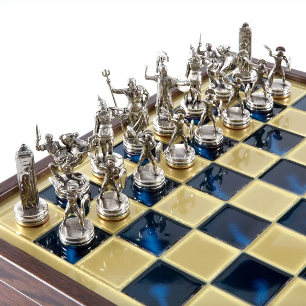 Handcrafted GREEK MYTHOLOGY CHESS SET SK4BLU - Image 3