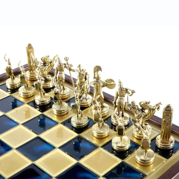Handcrafted GREEK MYTHOLOGY CHESS SET SK4BLU - Image 4