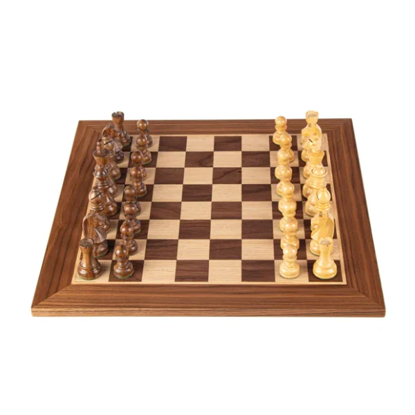 Walnut Chess Set - 40x40cm with Staunton Chessmen (8.5cm King) SW42B40K - Image 2